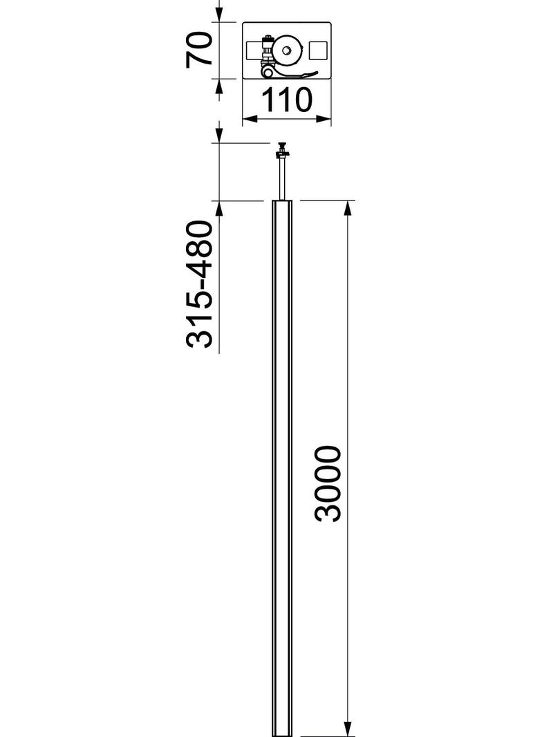 ISS70110, KOLUMNA ZASILAJĄCA 70X110X3000