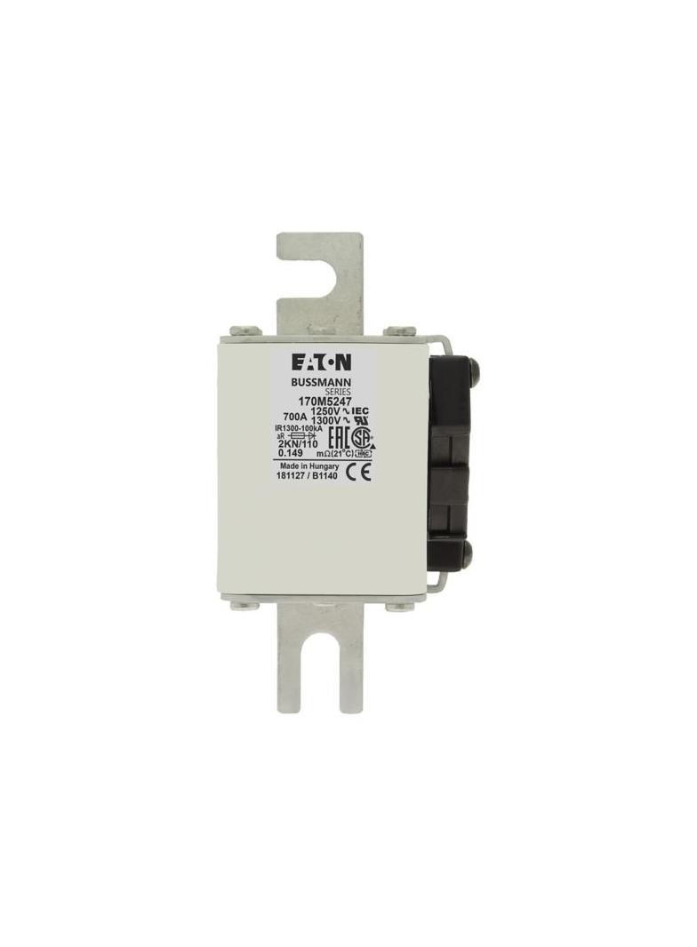 FUSE 700A 1250V 2KN/110 AR CU Wkładka szybka 700A AC 1250V rozmiar 2 61x77x138 mm aR DIN I 170M5247
