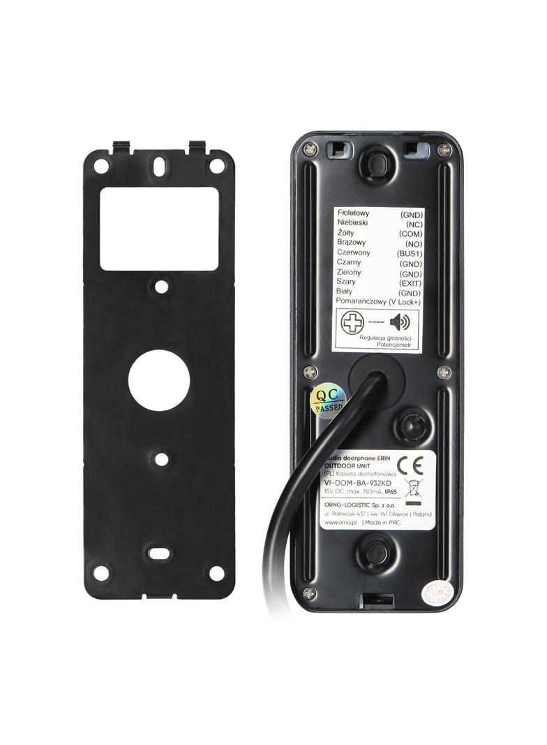 ERIN zestaw domofonowy jednorodzinny 2-żyłowy z szyfratorem i czytnikiem breloków zbliżeniowych OR-D