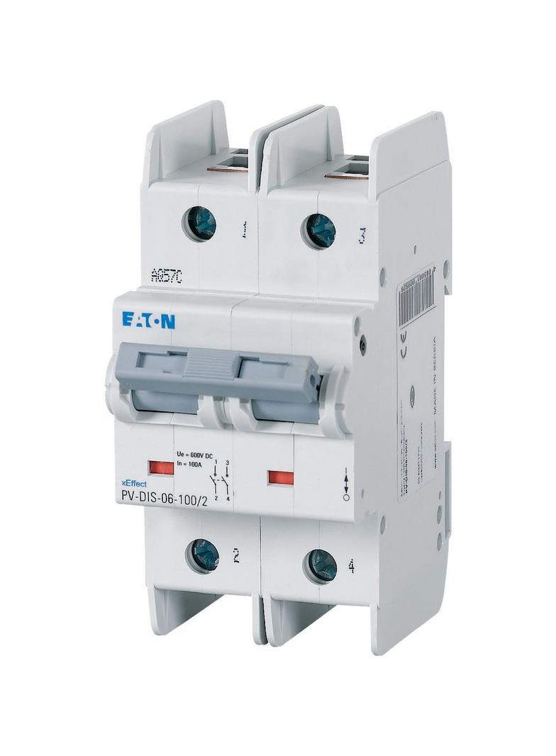 PV-DIS-06-100/2 Rozłącznik modułowy DC z pokrętłem 185502 EATON