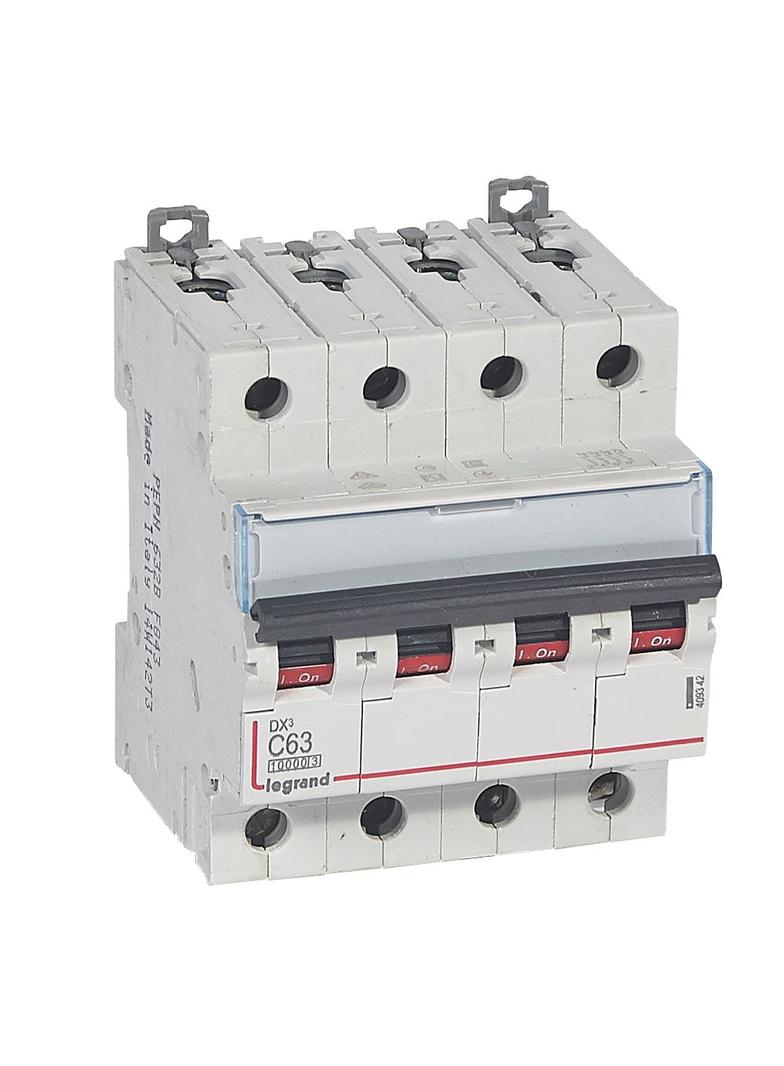 WYŁĄCZNIK NADPRĄDOWY S 314 4P C 63A 10000A SERII DX3, Legrand