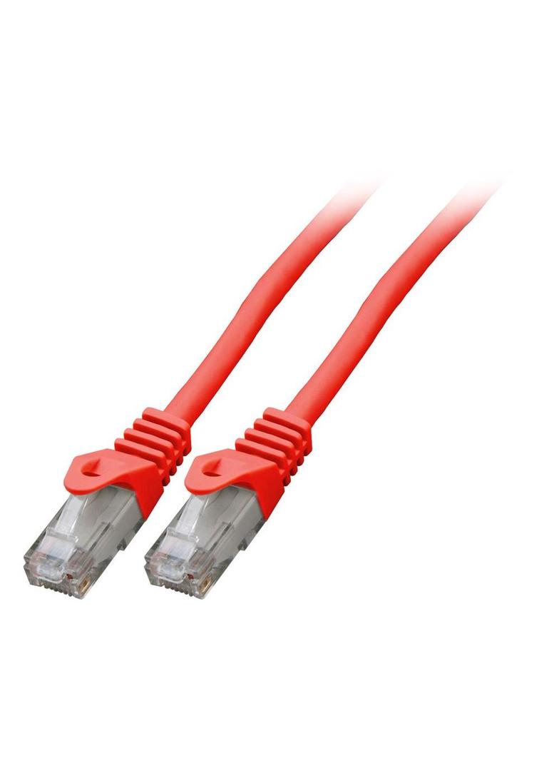 Patchcord RJ45 U/UTP kat. 6 LSZH CCA czerwony 3m