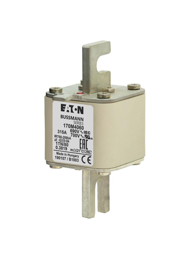 315A 690V 1TN/80 aR INDICATOR FUSE Wkładka szybka 315A AC 690V DIN 1 53x66x108 mm aR DIN 170M4060 EA