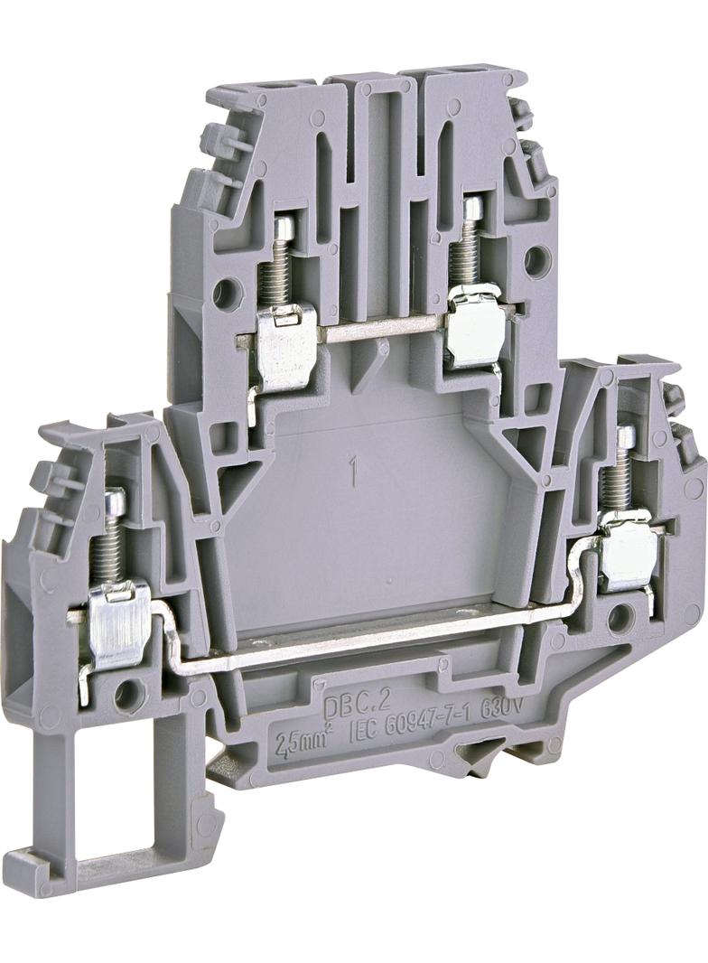 ESC2-DBC.2 Złączka gwintowa 2-piętrowa 2,5 mm2 (szara)