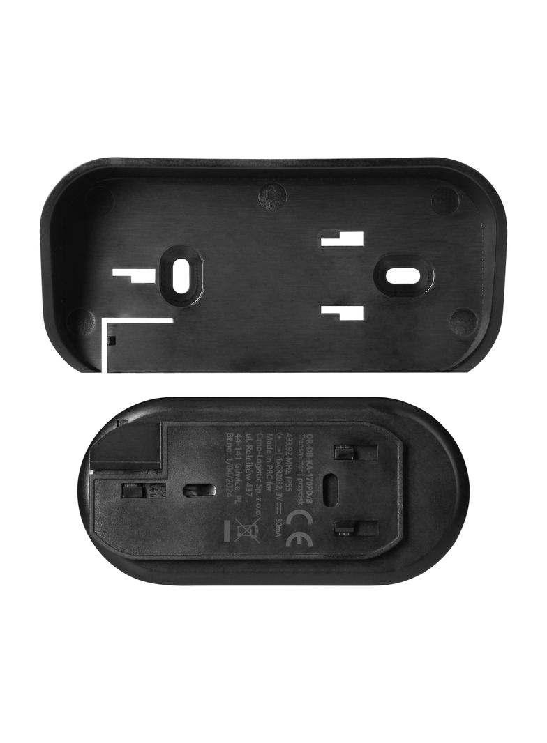 ATEL DC, dzwonek bezprzewodowy bateryjny, learning system, 38 dźwięków, 150m, czarny