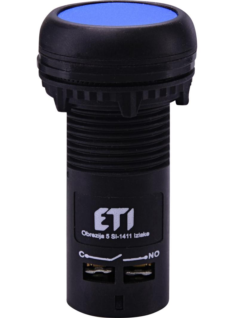 ECF-11-B - Przycisk kompaktowy z guzikiem krytym, 1NO+1NC, Niebieski