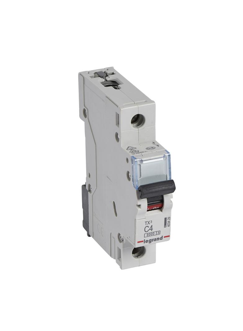 WYŁĄCZNIK NADPRĄDOWY S 301 1P C 4A 6000A SERII TX3, Legrand