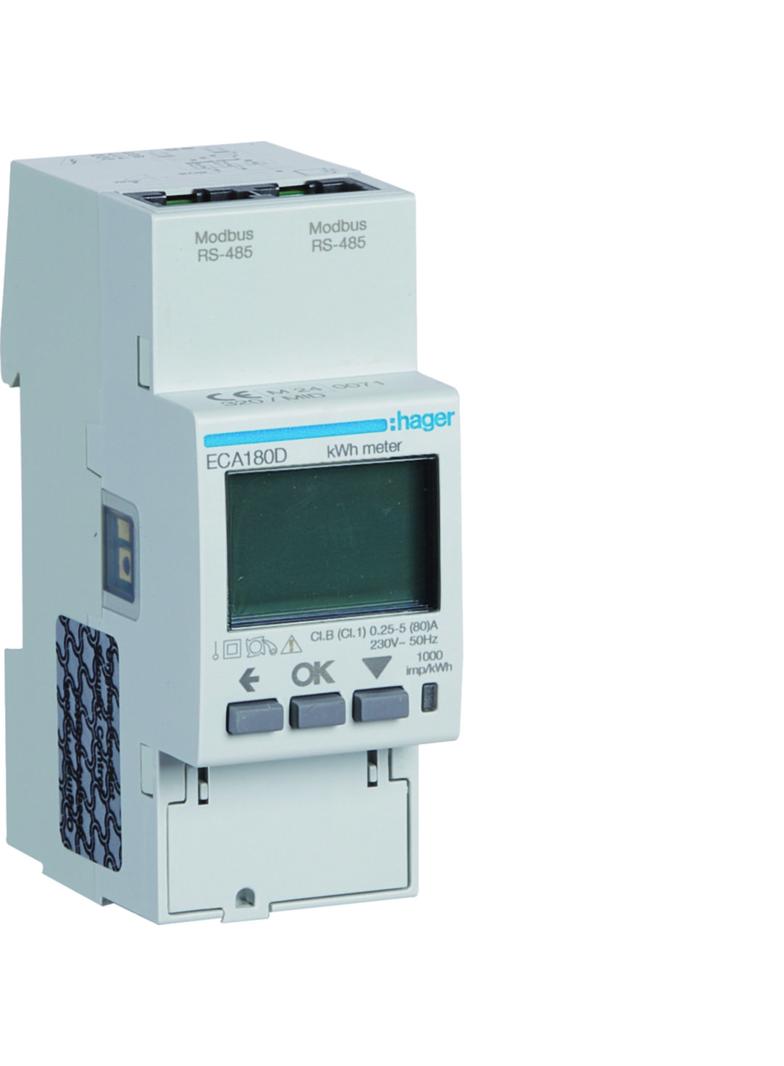 agardio.measure Licznik energii elektrycznej 1-fazowy, 80A 2M, AGARDIO, MID ECA180D HAGER