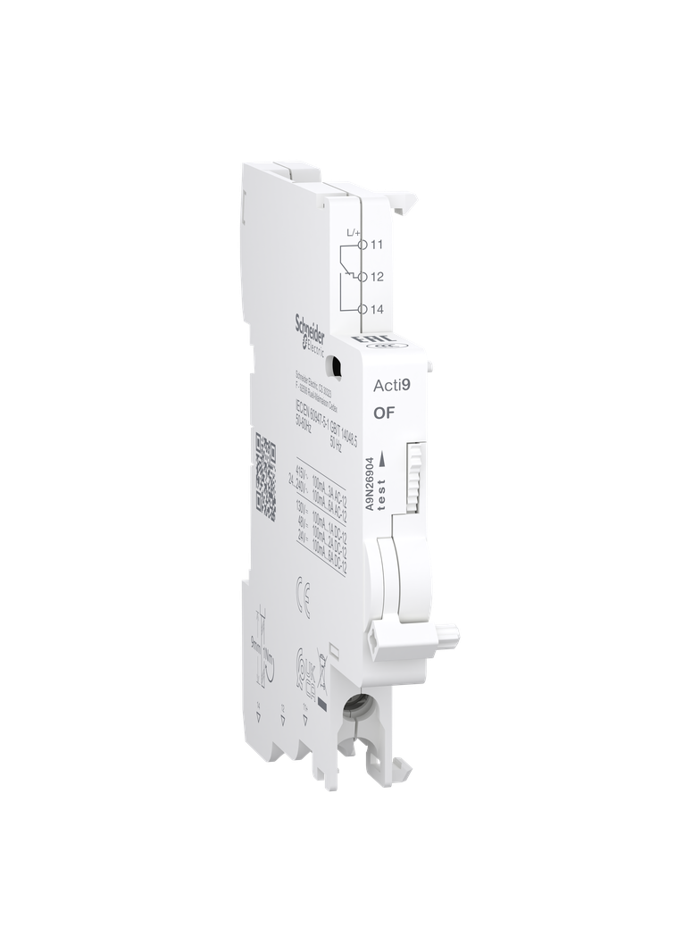 Styk pomocniczy Acti9 OF, 1 przemienny (1 CO), zaciski dolne