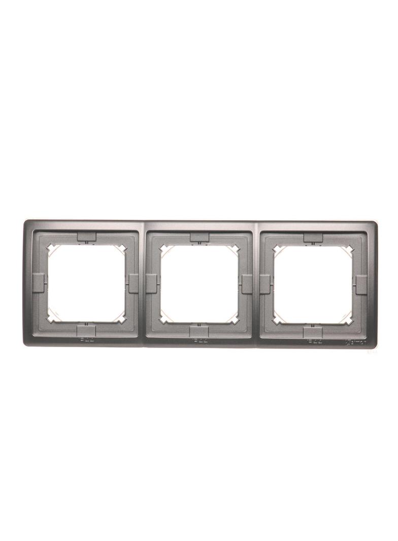 Simon Basic Standard Ramka 3-krotna do wersji bryzgoszczelnej IP44 z kompletem uszczelek stal inox BMR3B/21 KONTAKT