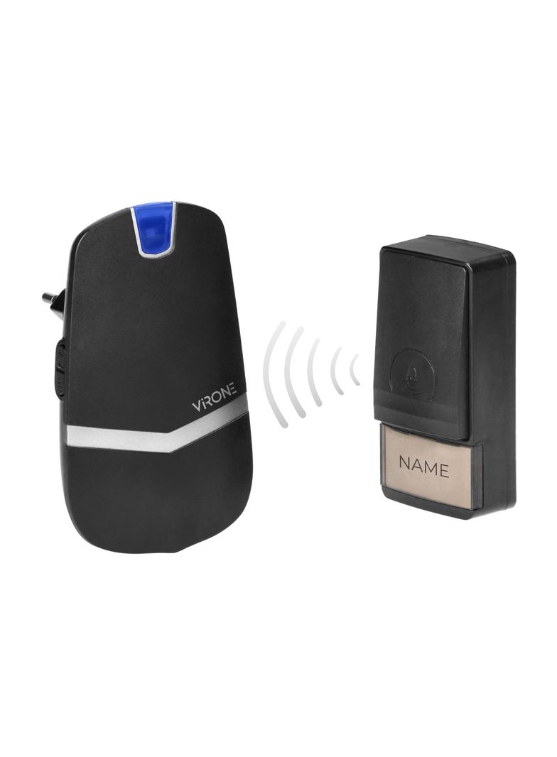 Dzwonek bezprzewodowy LAXAN AC sieciowy przycisk bezbateryjny 20 dźwięków 150m DB-4/B ORNO