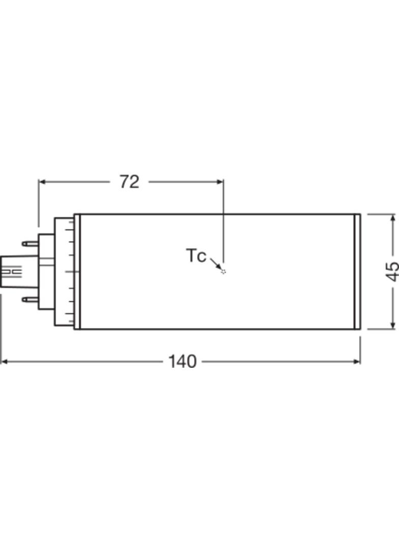 Lampa DULUX T E LED FR 26 ECG, AC mains 10W 840 GX24q-3