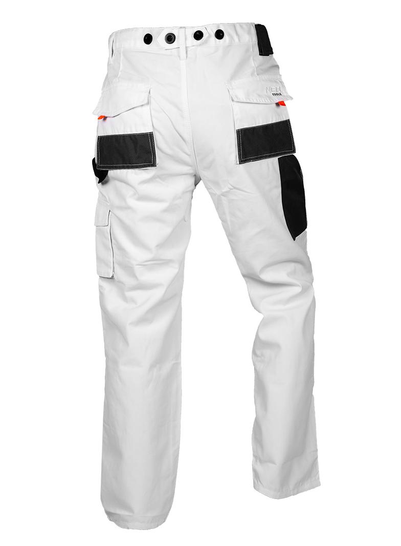 Spodnie robocze, białe, rozmiar XXL/58