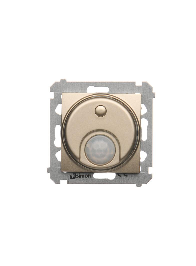 Simon 54 Łącznik z czujnikiem ruchu z przekaźnikiem 8(2) A 230V złoty mat *Wymagana instalacja 3-przewodowa DCR10P.01/44 KONTAKT