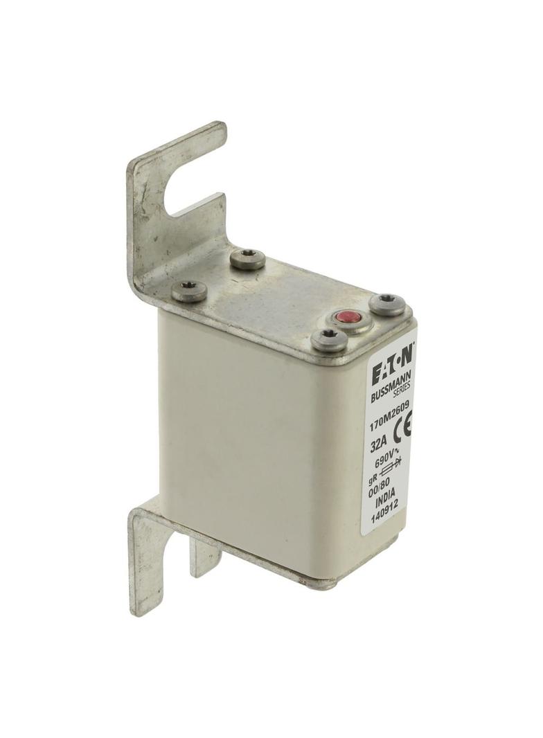 32A 690V IEC gR 00/80 SQ. BODY IND. FUSE Wkładka szybka 32A AC 690V DIN 00 30x51x100 mm g 170M2609 E