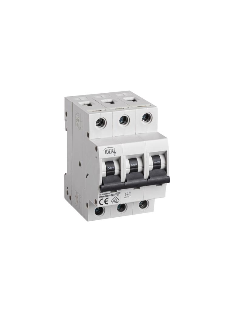 Wyłącznik nadprądowy 6kA 3P B25A KMB6-B25/3 IDEAL 23153 KANLUX
