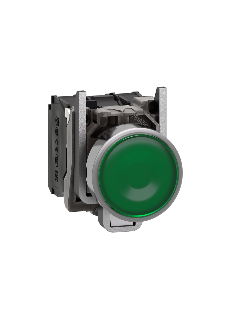 Harmony XB4 Przycisk płaski zielony LED 230/240V