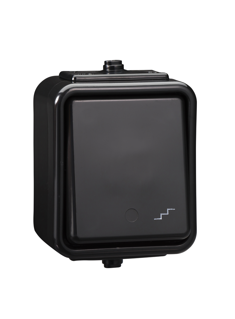 Cedar, łącznik schodowy, IP44, czarny