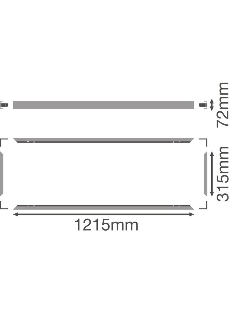 Ramka do montażu powierzchniowego PANEL 1200x300 SURFACE MOUNT KIT H70 VALUE