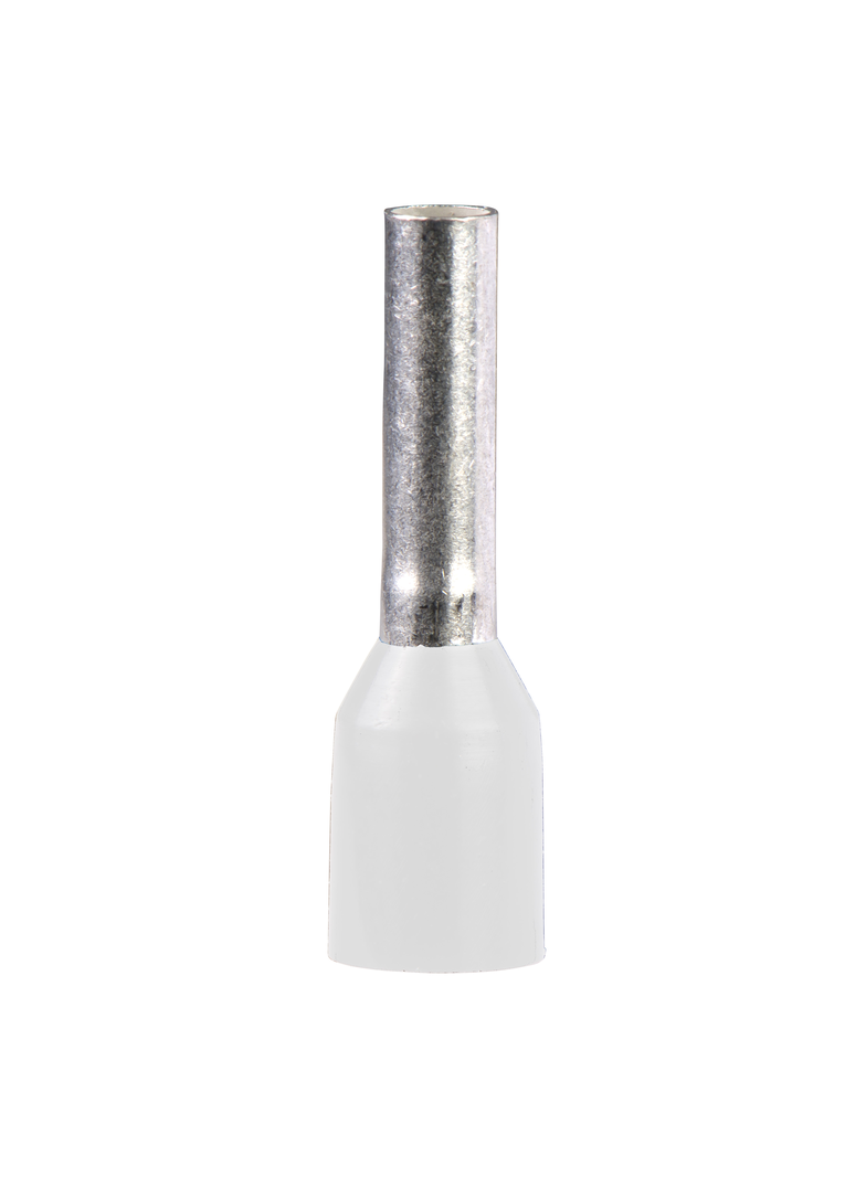 Akcesoria, końcówki kablowe pojedyńcze izolowane - krótka - 0,5 mm2 - biała