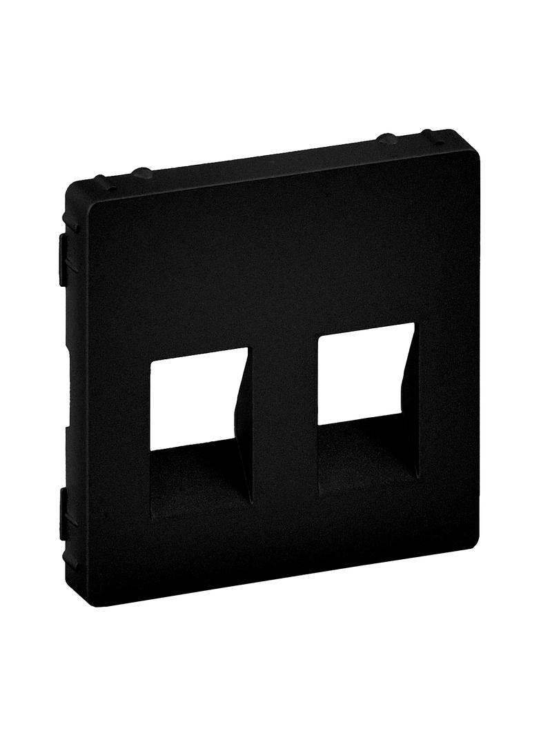 VALENA LIFE - PLAKIETKA GNIAZDA GŁOŚNIKOWEGO PODWÓJNEGO CZARNA