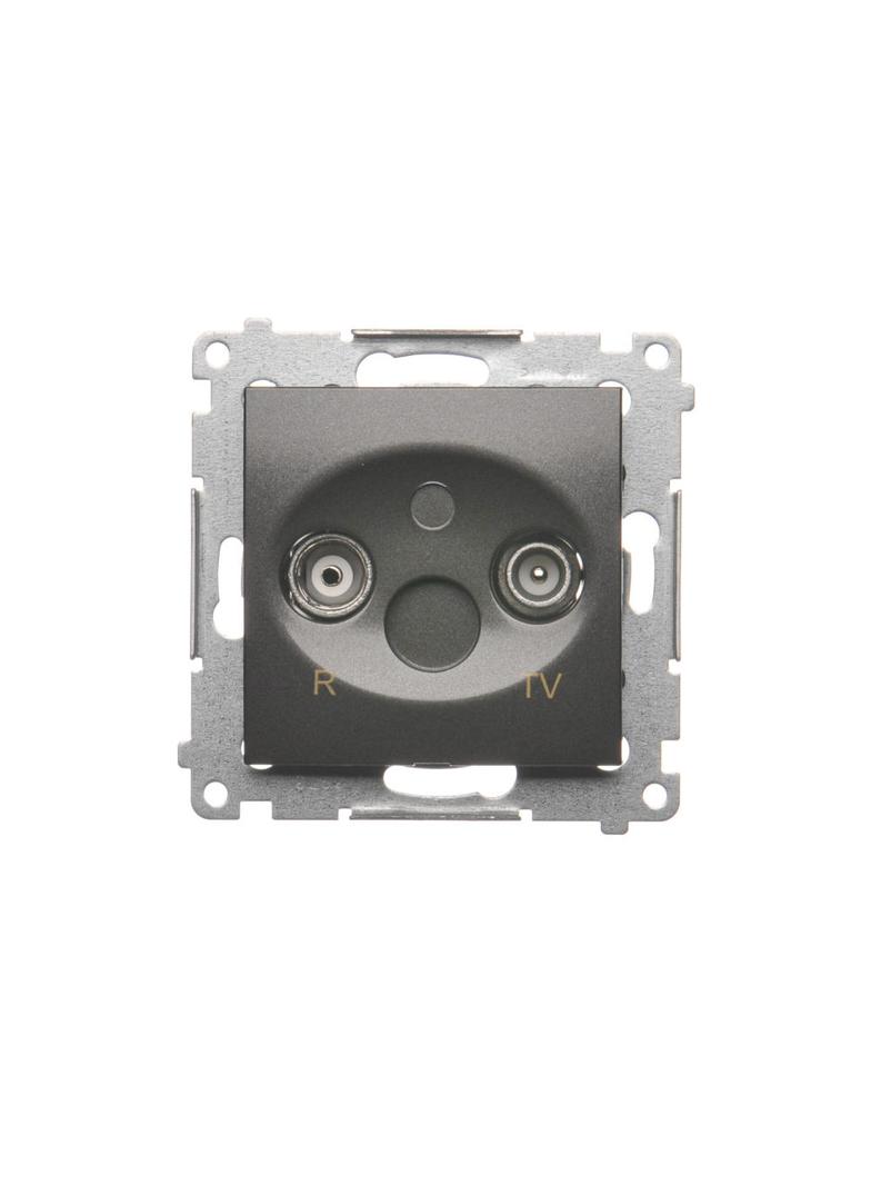 Simon 54 Gniazdo antenowe R-TV końcowe separowane tłum.1dB antracyt