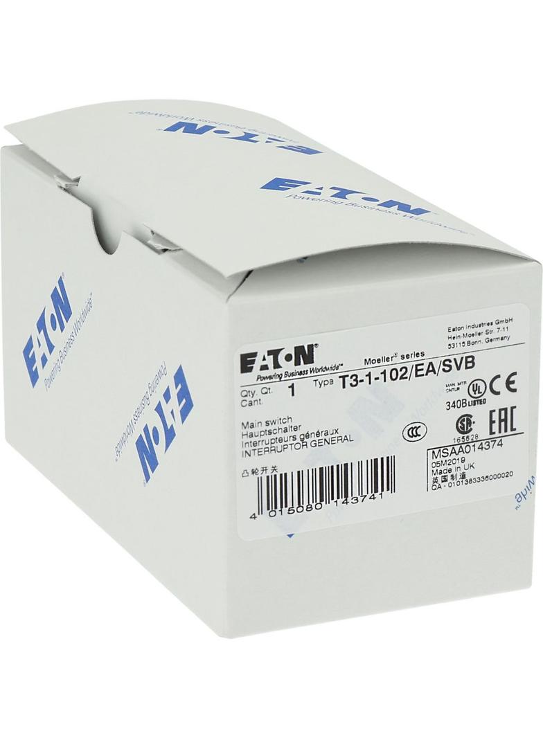 T3-1-102/EA/SVB Łącznik krzywkowy 32A 13kW 014374 EATON