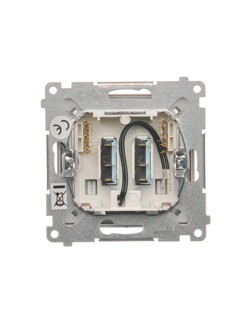 Simon 54 Łącznik hotelowy podwójny z podświetleniem brąz mat *Tylko do ramek S54 PREMIUM. Wymagane j