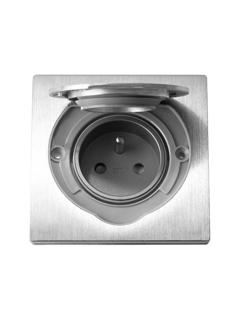 Hermetyczne gniazdo elektryczne IP55 stal nierdzewna OR-AE-1397 ORNO