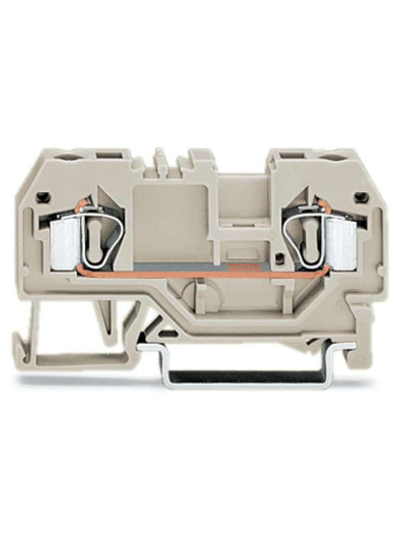 złączka 2-przewodowa Ex 4 mm2 jasnoszara