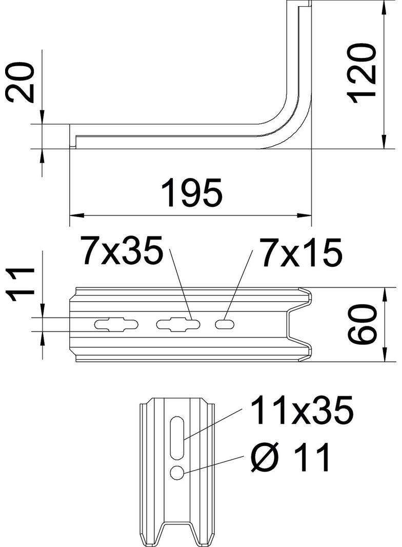 TPSA/195,WSPORN.ŚCIENNE I SUFITOWE TP, 195MM