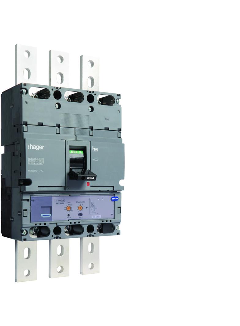 Wyłącznik mocy h1000 3P 70kA 800A LSI HEE800H HAGER