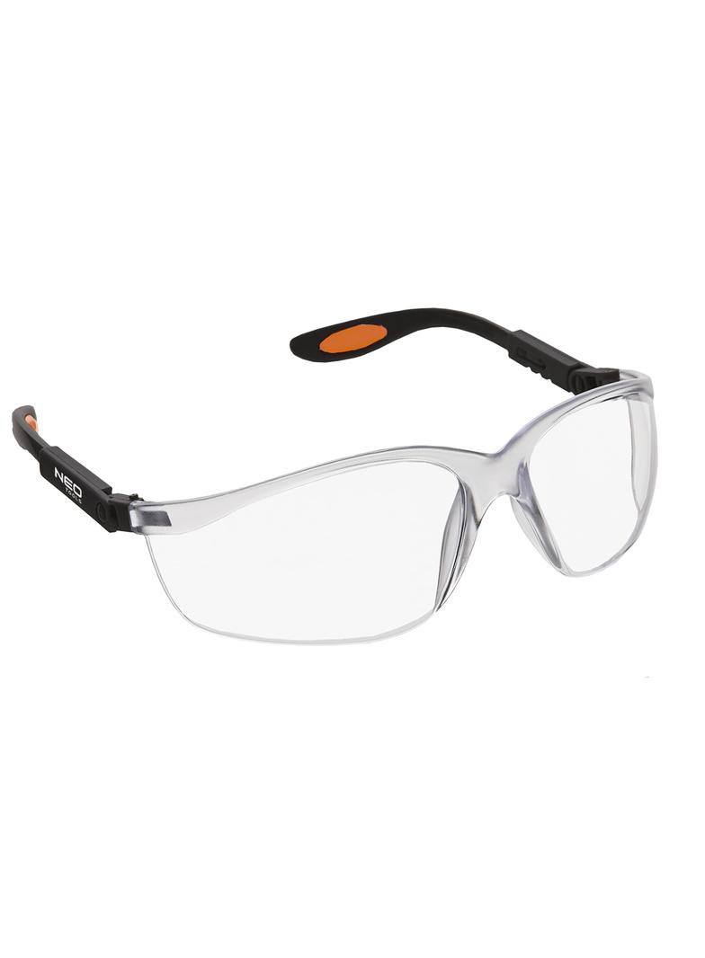 Okulary ochronne poliwęglanowe, białe soczewki