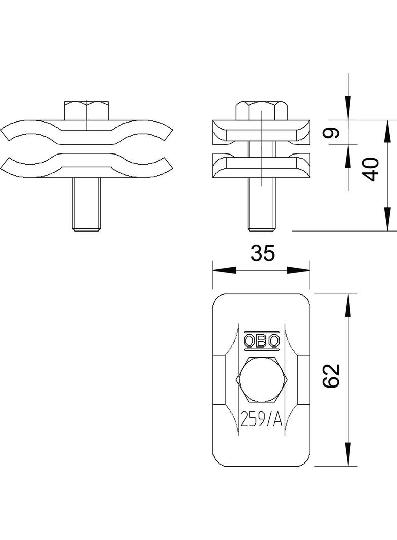 259/A-VA, KLEMY RÓWNOLEGŁE VA 1.4301
