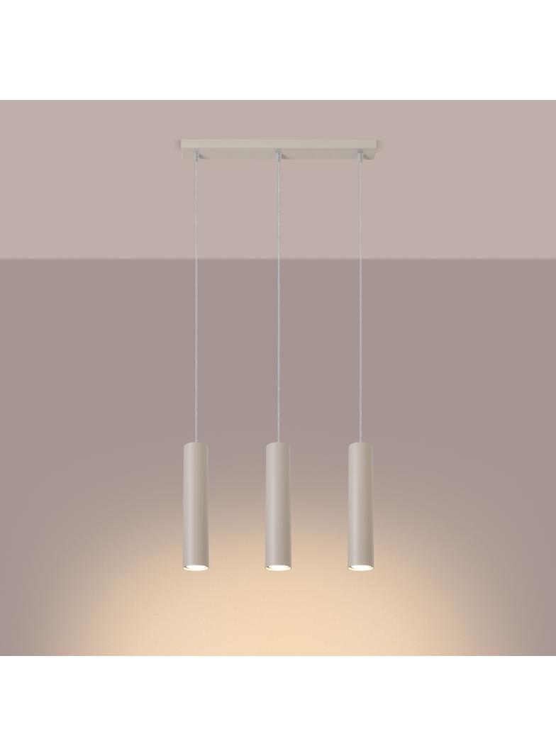 Sollux Lampa wisząca LAGOS 3L beżowa SL.1481
