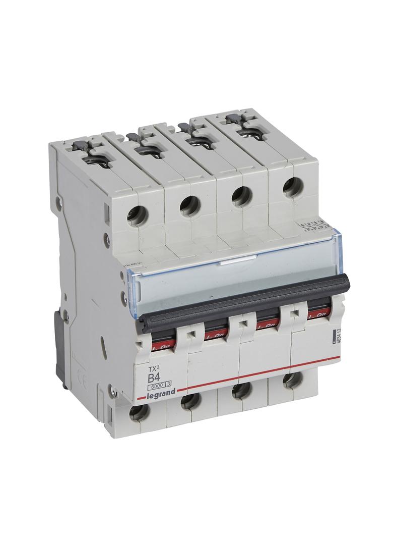 Wyłącznik Nadprądowy S 304 4P B4A 6kA TX3 403412 LEGRAND