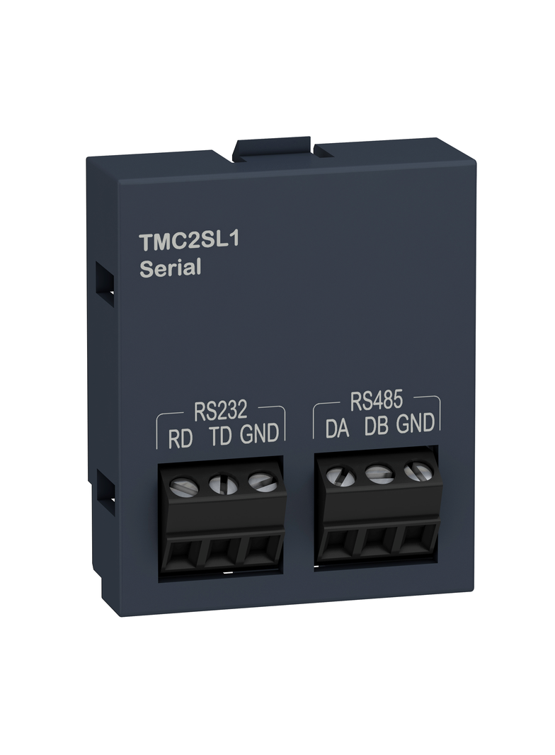 Modicon M221, kaseta komunikacyjna, dodatkowe łącze szeregowe na bloku zacisków śrubowych