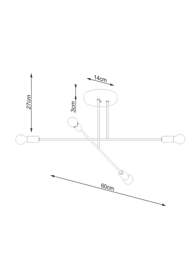 Żyrandol NORAH 4 czarny