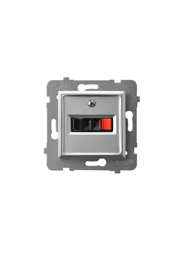 ARIA Gniazdo głośnikowe pojedyncze - kolor srebro GG-1U/m/18