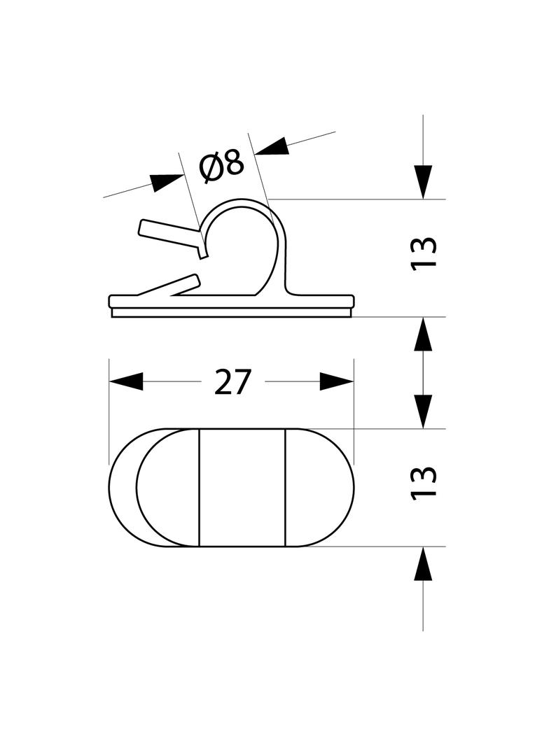Uchwyt kablowy samoprzylepny otwierany UKSot-1-50 szt-37.11 OPATÓWEK