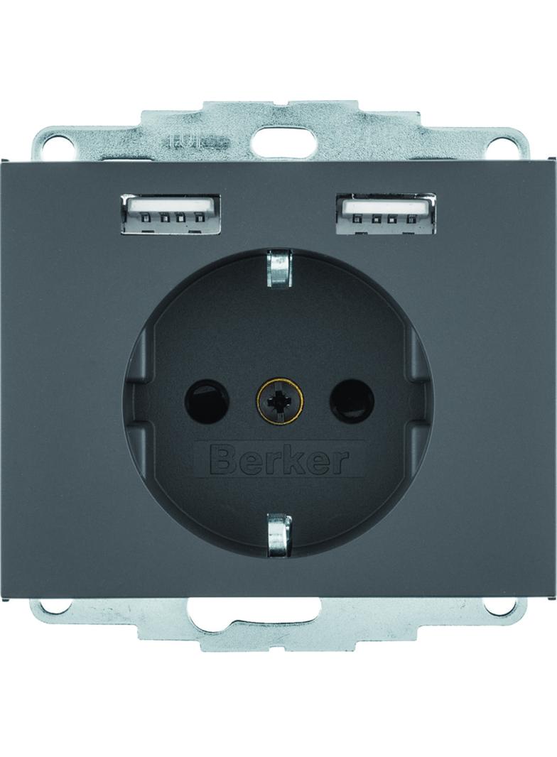 "K.1 Gniazdo SCHUKO z gniazdem ładowania USB 2,4 A