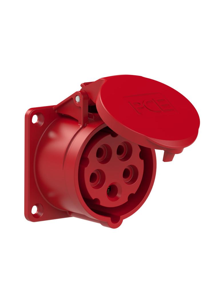 Gniazdo tablicowe 16A 5P 400V /70x70/ czerwone IP44 315-6 PCE