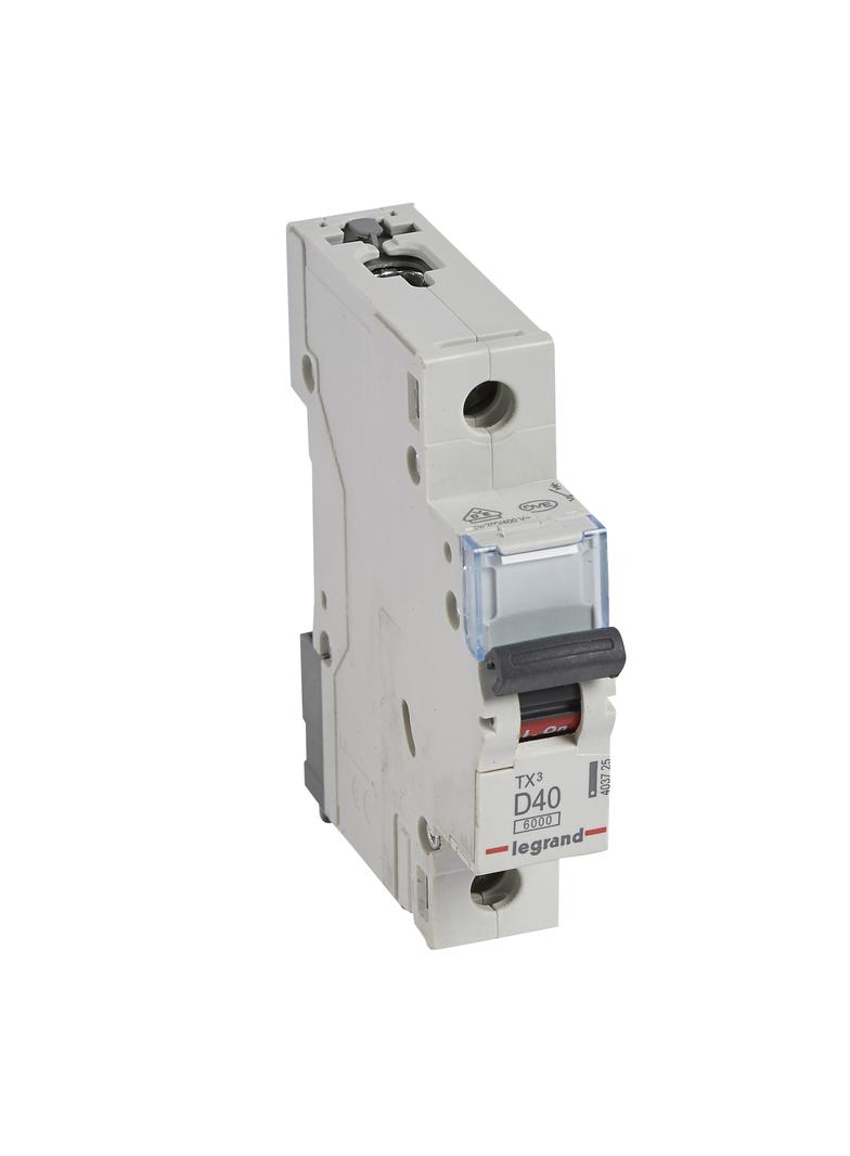 Wyłącznik Nadprądowy S 301 1P D40A 6kA TX3 403725 LEGRAND