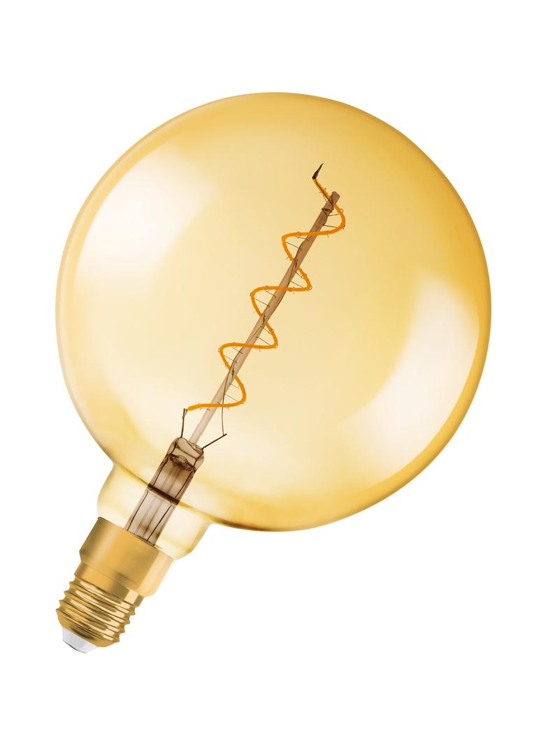 Lampa LED Vintage 1906 dim CL GLOBE200 Filament szkło przezroczyste GOLD 28 dim 5W 820 E27