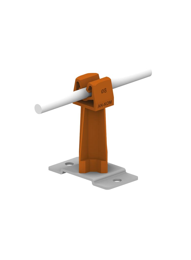 Uchwyt na płytce stalowej Z-zatrzask  H=7cm/OG/