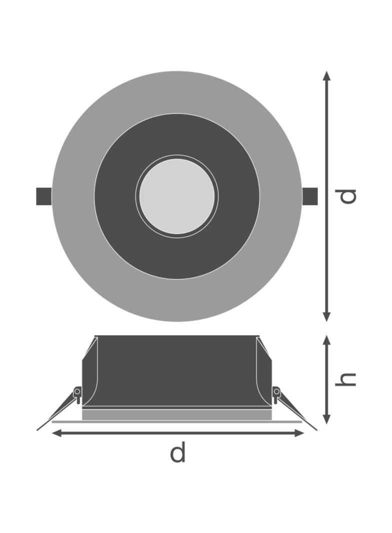 DOWNLIGHT PFM DN155 14W 840 WT IP54 UGR19 LEDV Oprawa LED - DOWNLIGHT LEDVANCE