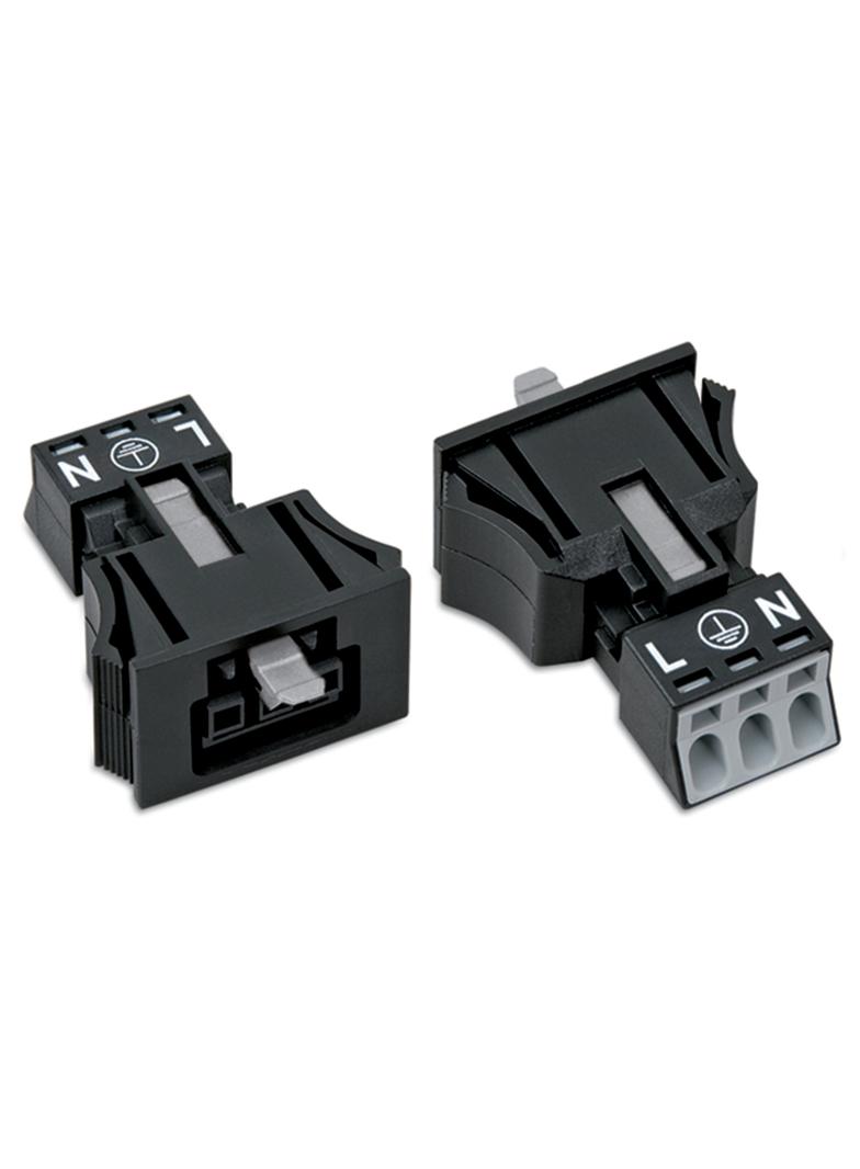 WINSTA MINI gniazdo 3-torowe SnapIn czarne