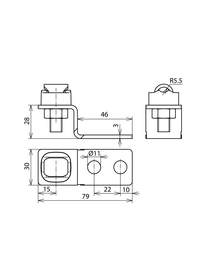 Łącznik z zaciskiem KS, St/tZn