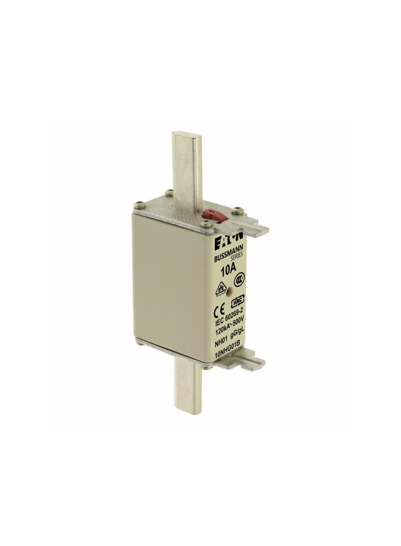 NH FUSE 10A 500V GG/GL SIZE 01 Wkładka NH01 10A 500V GL/GG podwójny wskaźnik 10NHG01B EATON