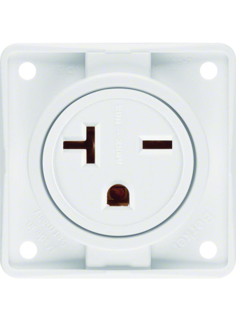 Integro Flow Gniazdo z uz.  USA/CANADA  NEMA 6-20 R, mechanizm, biały